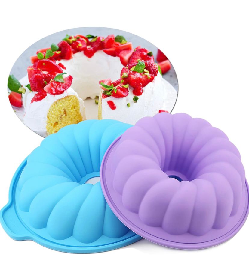 Molde Para Hornear De Silicona Espiral Con Hueco Central | Repostería